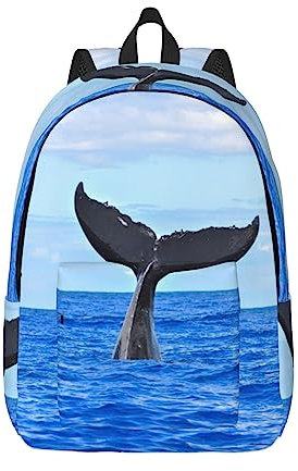 KoNsev Walschwanz-Laptop-Rucksack, Reiserucksack, Arzttasche, schwarz, Rucksack, stilvoll, leicht und funktional, Schwarz , S