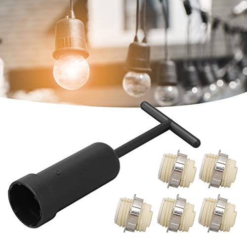 Tissting G9 Lampenhalter, Keramik Lampenfassung mit Zinklegierung und Entfernungswerkzeug für LED CFL Halogenbirnen, Vielseitig einsetzbar in Schlafzimmer, Wohnzimmer und Büro
