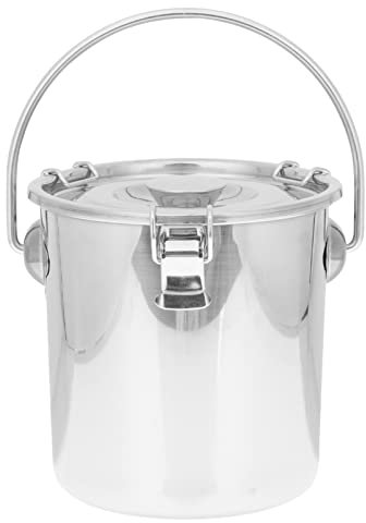 GRIRIW Extintor De Incendios De Acero Inoxidable Cubo De Extinción De Incendios Al Aire Cubo De Compost para Acampar Lata De Grasa Cubo De Almacenamiento De Agua Envase Alimento Jarra