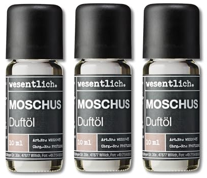 wesentlich. Duftöl Set - harmonische Duftkompositionen für Duftlampe, Diffuser und Kerzen – 3er Set Moschus