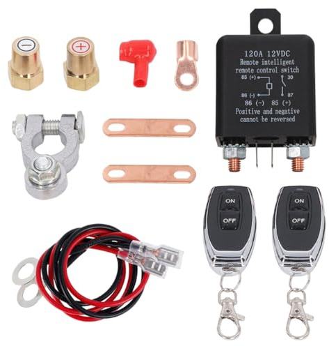 MOCNT Fernbedienung Batterietrennschalter 12V 120A Auto Batterie Trennschalter Diebstahlschutz Autobatterieschalter Stromunterbrechungs Schalter Batterie Trennrelais
