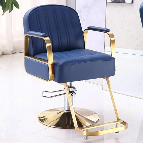 Hydraulischer Friseurstuhl, strapazierfähig, hydraulischer Friseurstuhl, klassisches Leder, um 360 Grad drehbar, verstellbare Höhe für Schönheit, Tattoo, Frisur, Rasierstuhl, Styling-Stuhl