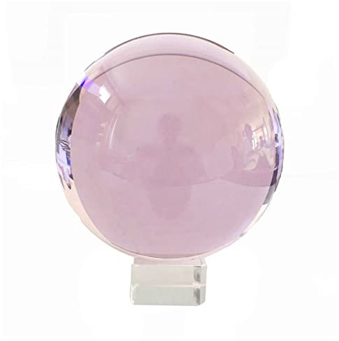 TYZK Acchiappasole da Giardino 30mm-100mm Sfera di Cristallo Quarzo Rosa Sfera Sfere Sfera Decorazione Artigianale Collane con Ciondolo Fatte a Mano(30mm)
