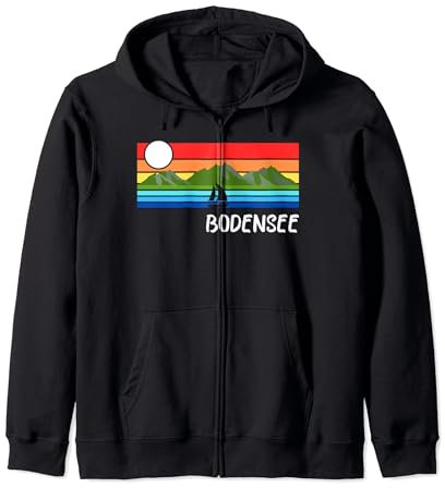Bodensee Segelboot Berge Design Bodenseeregion Bodensee Kapuzenjacke