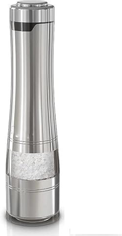 Molinillo de Pimienta Negra Molinillo de Pimienta Salado Marino sazonado Pimienta Blanca Molinillo de Pimienta, Botella de condimento de Espesor Ajustable con batería Molinillo de Semillas de Sésamo