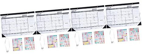 VILLCASE 4stücke Multi-funktionaler Wandkalender Für Praktischer Monatskalender Für Schreibtisch Familienfreundliches Design Für Büro Und Zuhause Mit Klaren Feiertagen Und Daten