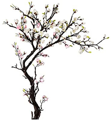 ASumPio Künstlicher Baum, Magnolien-Seidenblumen, Kunstbaum, Topfornamente, 1,80 M Großer Kunstblumenbaum Für Den Innen- Und Außenbereich, Zuhause, Büro, Kunstpflanzen,