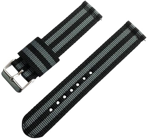 Natos.com - NATO Uhrenarmband, Militär Nylon Strap, Uhrenarmbänder Herren und Damen, Edelstahlschnalle, 18mm 20mm 22mm