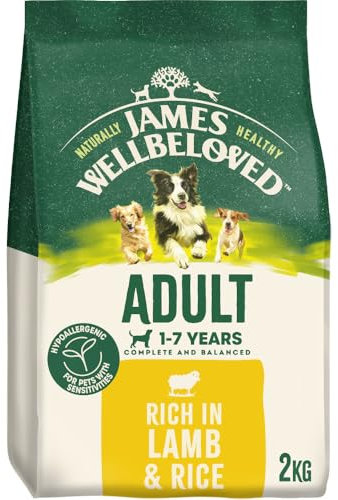 JAMES WELLBELOVED 2kg Hund Trockenfutter Lamm & Reis