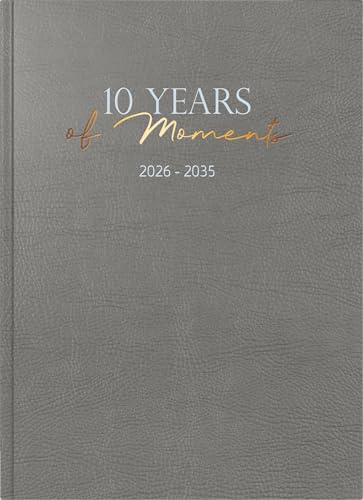rido/idé 10-Jahres-Kalender Premium 2026-2035 „10 Years of Moments“ | A4, Kunstleder