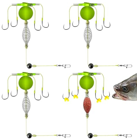 Carpf-Rig, alla | 4 x esche primaverili da – Supporto per esche di pesce gatto – sportivi e per il libero all'aperto per trota pesce gatto basso Octopus