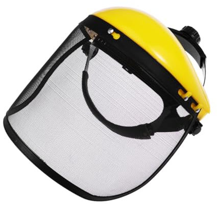 Artibetter Casco Protector De Malla Metálica Con Visera Ajustable Para Seguridad Motosierra y Desbrozadora, Protección Facial Transpirable Para Jardinería y Trabajo Forestal, Unidad Única