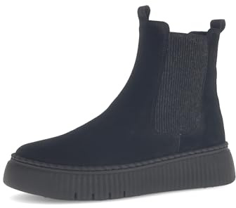 Gabor dam Chelsea Boots, stövletter, ankelstövlar, bästa passform, Svart 17, 38 EU