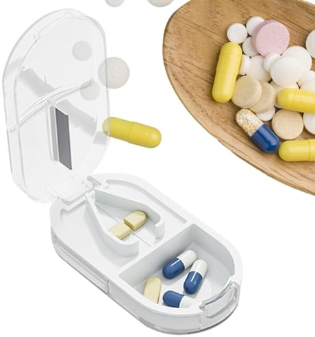 Grande divisore per pillole, taglierina per compresse, taglierina per farmaci, taglierine per pillole organizzatori professionali per pillole piccole o grandi e compresse