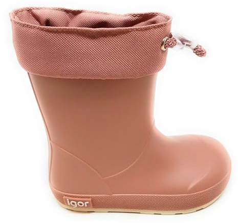 Generico Botas de lluvia Igor con deslizador modelo Yogi Cuello Rosa de goma con suela antideslizante, Rosa, 29 EU