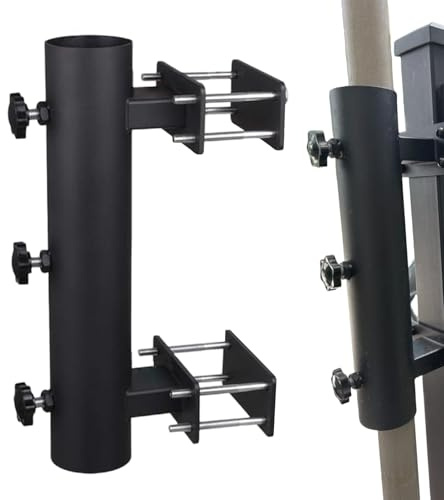 Générique Sonnenschirmhalter für Terrasse, Sonnenschirmklemme verstellbar, rostbeständig – Sonnenschirmhalter für Terrassengeländer – für Pfosten und, Außenbereich, Balkon, Innenhöfe und Gärten