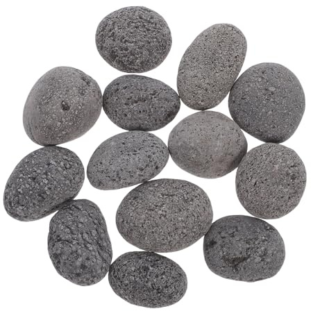 DEARMAMY Rocce Laviche Naturali per Braciere, 3-5 CM, Pietre Decorative per Barbecue e Caminetti da Giardino