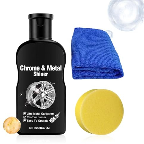 Set zum Polieren von Felgen Fahrzeug Restaurierungs Set | Bremsstaub Entferner Universell einsetzbar für Kfz-Felgen, Brementeile, Küche, Bad & Garage sowie alle glatten Oberflächen –