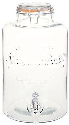 vidaXL Wasserspender XXL mit Zapfhahn Transparent 8 L Glas