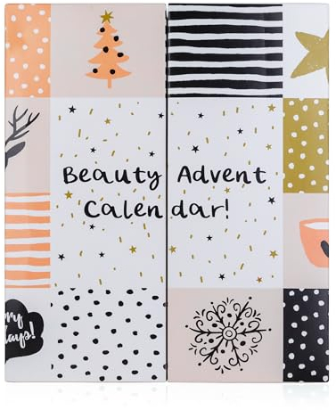 Accentra – Adventskalender Beauty mit 24 Make up & Kosmetik Produkten – Schmink Adventskalender Frauen mit Lippenstift, Wimpern, Nagellack, Lidschatten, Applikatoren uvm. – Weihnachtskalender Beauty
