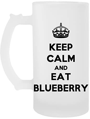 Keep Calm And Eat Blueberry Transparent Bière Agresser Transparent Beer Mug