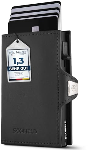 SF SCOFIELD Duality Classic Premium Slim Wallet | Kartenetui 9 – 10 Karten | Karten Geldbeutel | Herren Portemonnaie | RFID Schutz |Kreditkartenetui | Smart Wallet | Wallets for Men | Geldbörse