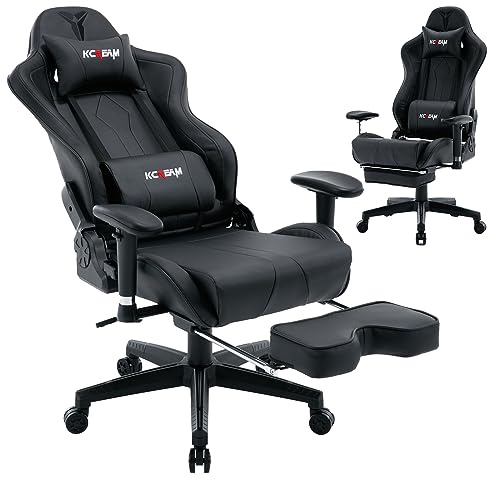 Fantasylab Gaming Stuhl Stoff Gaming Chair Ergonomischer Gamer Stuhl 150 kg Belastbarkeit Bürostuhl mit Fußstütze