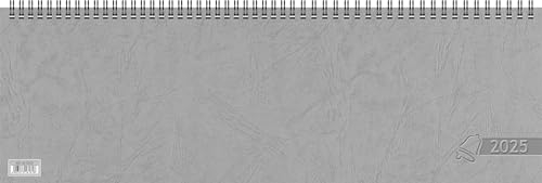 Glocken Querterminbuch (2025), 2 Seiten = 1 Woche, 420 × 137 mm, 112 Seiten, Karton-Umschlag, grau