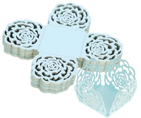 Alipis 50 Pezzi Vassoio di carta al cioccolato pirottini per confetti pirottini confetti pirottini quadrati per cupcake vassoio di carta da dessert bancali cioccolatini quadrati Rosa