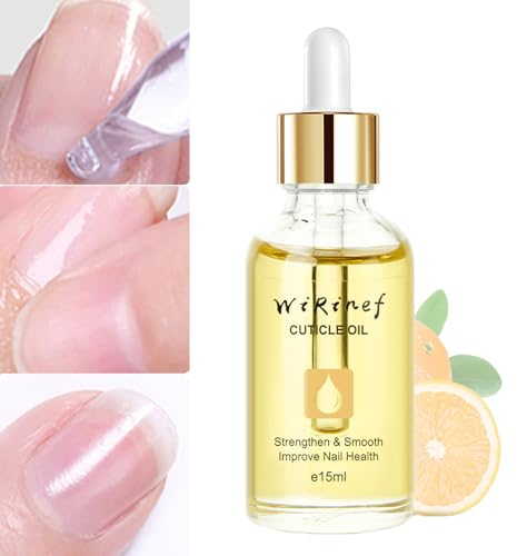 Nail Cuticle Oil, Nagelpflegeöl Nagelöl Pflege für Nägel & Nagelhaut, SPA Naturkosmetik Maniküre Naildesign Hände, Nagelhautöl Nagelstärkungsöl mit Bio-Ölen & Vitamin E, Vegan 15ml (Orange)