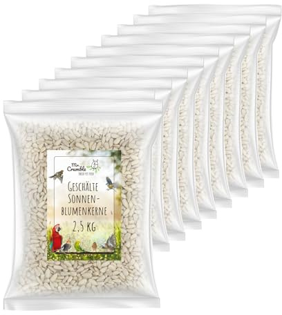 Mr. Crumble Geschälte Sonnenblumenkerne ohne Schale Vogelfutter 10 x 2,5 kg (25 kg)