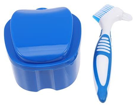 minkissy 2 Ensembles ensemble de brosse à dents fausses dents dentier récipient pour prothèses dentaires nettoyants pour outil de nettoyage de prothèses dentaires