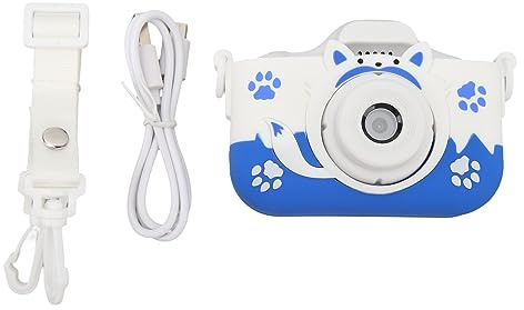 Kinderkamera, 2-Zoll-IPS-Bildschirm USB-Aufladung Kinderkamera HD 1080P-Video für Festival (Blue)