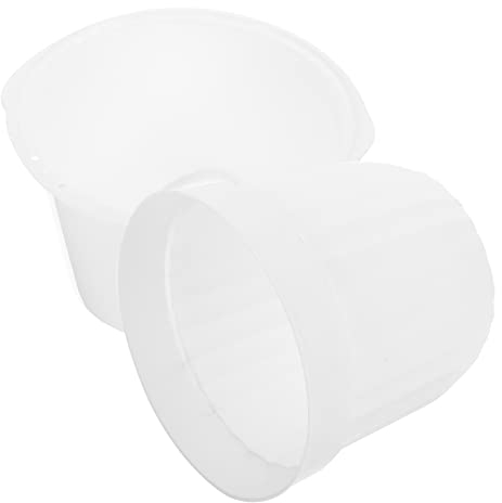 XINCXIN Kunststoff-Blumentopf, 2 Stück, Blumentopf, selbstbewässernde Töpfe, Pflanzgefäße, Töpfe for Pflanzen, selbstbewässernde Pflanzgefäße, weiße Veilchen, Kunststoff-Dekoration