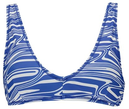 PUMA Swim Donna Plunge Top 1P, Blu Acceso, L
