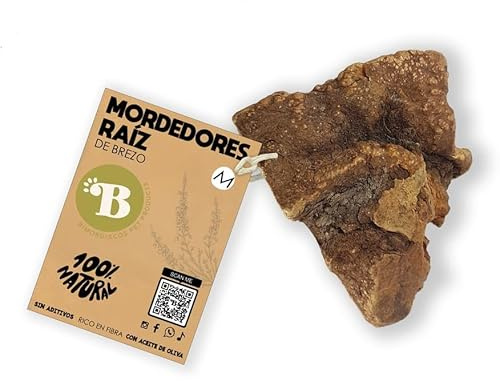 BIMORDISCOS Raíz de Brezo para Perro | Mordedor Perro | Huesos para Perros | Juguetes para Perros (Pack 2 x M)