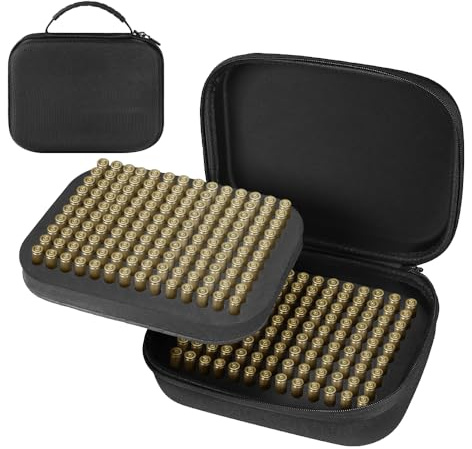 280/9mm Ammo Case, Portable Bullet Locking Storage Box with Shock Absorbing Protection Travel Safe Ammo Crate for 9mm Luger Parabllum Makarov