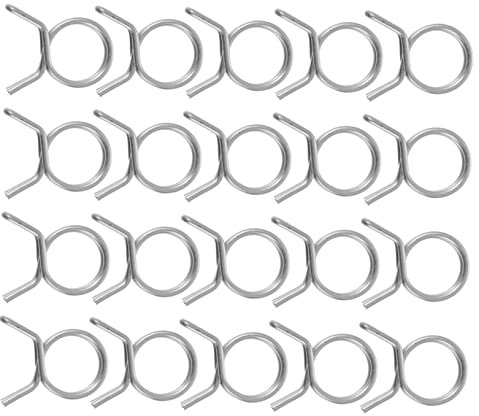 YARNOW 100pcs Stainless Steel Hose Clamps for Garden Hose Clamp Irrigation Clip