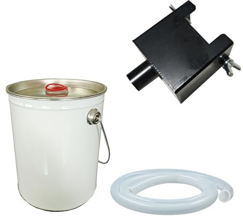 Cubo de grasa para ahumador y parrilla de pellets con tapa y 15 forros, cubo de goteo para traeger, Pit Boss, Recteq, parrillas Z, GMG, etc., cubeta de grasa para parrilla de pellets para Traeger