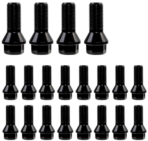 Bulloni Antifurto Compatibile Con BMW Per X1 X2 X3 X4 20 Pezzi Bulloni Di Bloccaggio Ruote Per Auto Parti In Acciaio Nero Per Camion Bulloni Lunghi In Acciaio Bulloni Per Pneumatici OEM: 36136781151