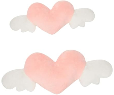 Alipis Kopfstützenkissen fürs Auto Autokissen Lendenkissen Heart-shaped Auto-kopfkissen mit Flügel-design für Verschiedene Fahrzeuge Sitzkomfort für Autofahrer