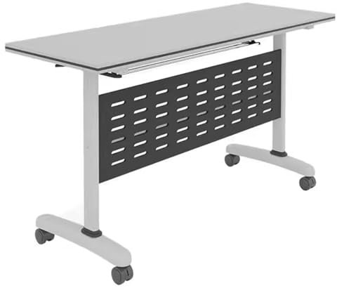 Konferenztisch, Klappbarer Büro Besprechungstisch mit Feststellrädern, Seminartisch für Sitzungssaal, Flip-Top Design Mobiler und vielseitiger Trainingstisch