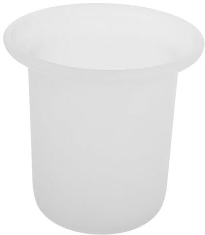DEARMAMY Taza de baño Bol Soporte para escobilla de baño de Pared Estante Solo Taza de desatascador de Inodoro Varita Sanitaria montada en la Pared Pararse Vidrio