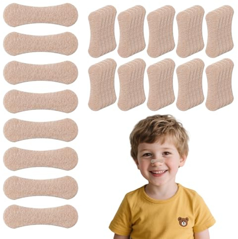 CMINAUS Lot de 60 bandes nasales extra résistantes pour enfants, bandes respiratoires pour le ronflement, solution anti-ronflement pour enfants, blanc