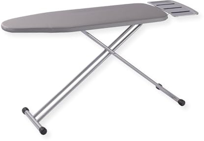 Planche à Repasser SensaHome – Table à Repasser Pliable avec Support pour unité Vapeur – 110×33cm – Gris Clair