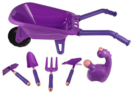 Toyvian 6pezzi Attrezzi Da Giardino Per Ragazzo Compreso Annaffiatoio e Carriola Attrezzi Da Giardinaggio Per Ragazzo