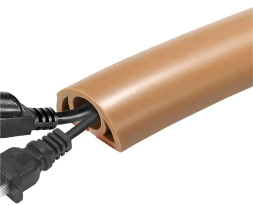 Cable Sleeves Cord Cover Self-Adhesive Cord Protector Extension Wiring Duct Protector Cable Conceal(Brown)