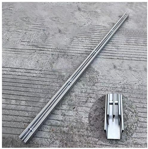 Slimline Stainless Steel Trench Drain Kit Narrow Outdoor Drainage Channel with Gutter Grate 55x50x1000mm for Rainwater Management in Gazebos and Patios