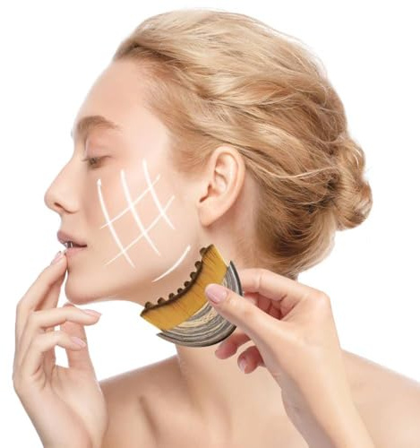Funalix Ensemble de brosses lymphatiques pour le visage – Masseur de drainage lymphatique pour façonner le menton et la mâchoire, brosse sèche douce pour le nettoyage et le raffermissement du visage