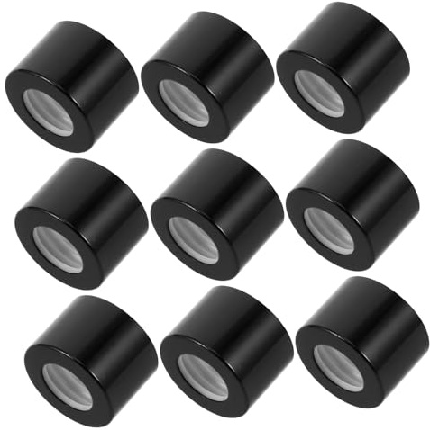 FUNOMOCYA 10 Tapas Negras de Alumina para Difusores de Fragancias Sellado y Diseño Único, Ideales para Uso en Casa y Coche, Paquete de 10 Piezas